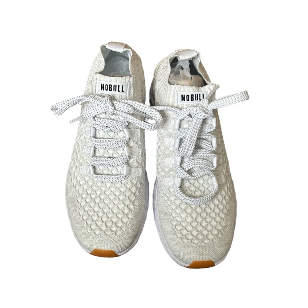 NOBULL Women’s Knit Runner white running athletic shoes